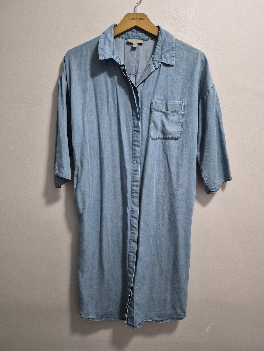 COS Lyocell Chambray Shirt Dress Size 4